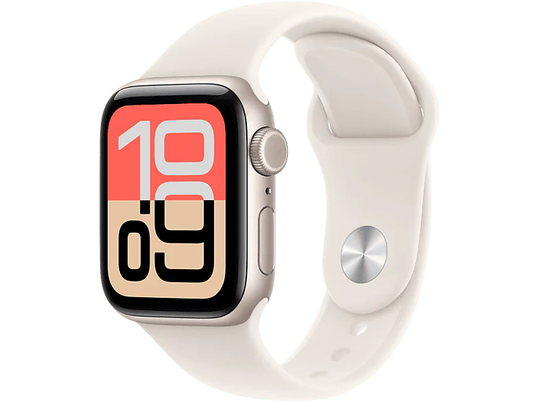APPLE Watch SE 3 GPS + Cellular - 40mm Starlight Aluminium Case - Starlight Sport Band - S/M – Image 2