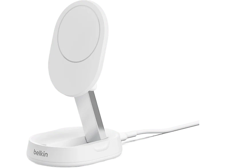 BELKIN Chargeur sans fil Boostcharge Pro Magnetic Convertible Qi2 15W Blanc (WIA008vfWH) – Image 2