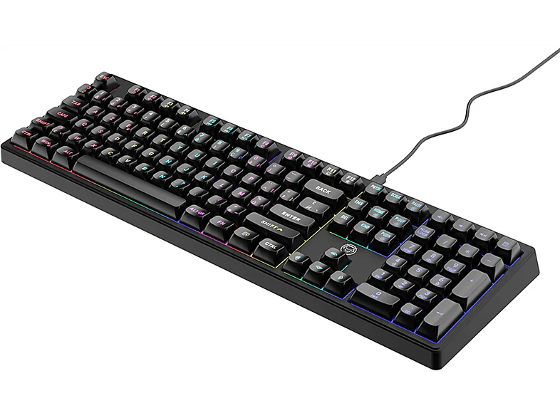 QWARE Clavier de gaming Philadelphia AZERTY Noir (QW GMK-6550BE) Filaire Clavier de gaming Noir – Image 4